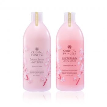 แพ็คคู่ Oriental Beauty Lovely Sakura Shower Cream & Body Lotion