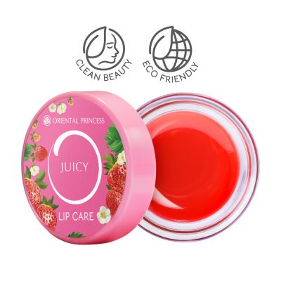 ลิปบาล์ม Juicy Lip Care Strawberry บำรุงริมฝีปากด้วยสตรอเบอร์รี ชุ่มชื้น 8 ชั่วโมง อิ่มฟู สีสันสุขภาพดี