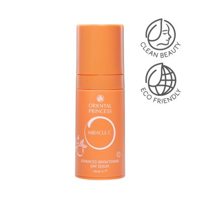 Miracle C Advanced Brightening Day Serum เซรั่มบำรุงผิวสูตรกลางวัน เนื้อบางเบา ช่วยเสริมเกราะผิว ลดหมองคล้ำจากแสงแดดและมลภาวะ พร้อมผิวกระจ่างใส