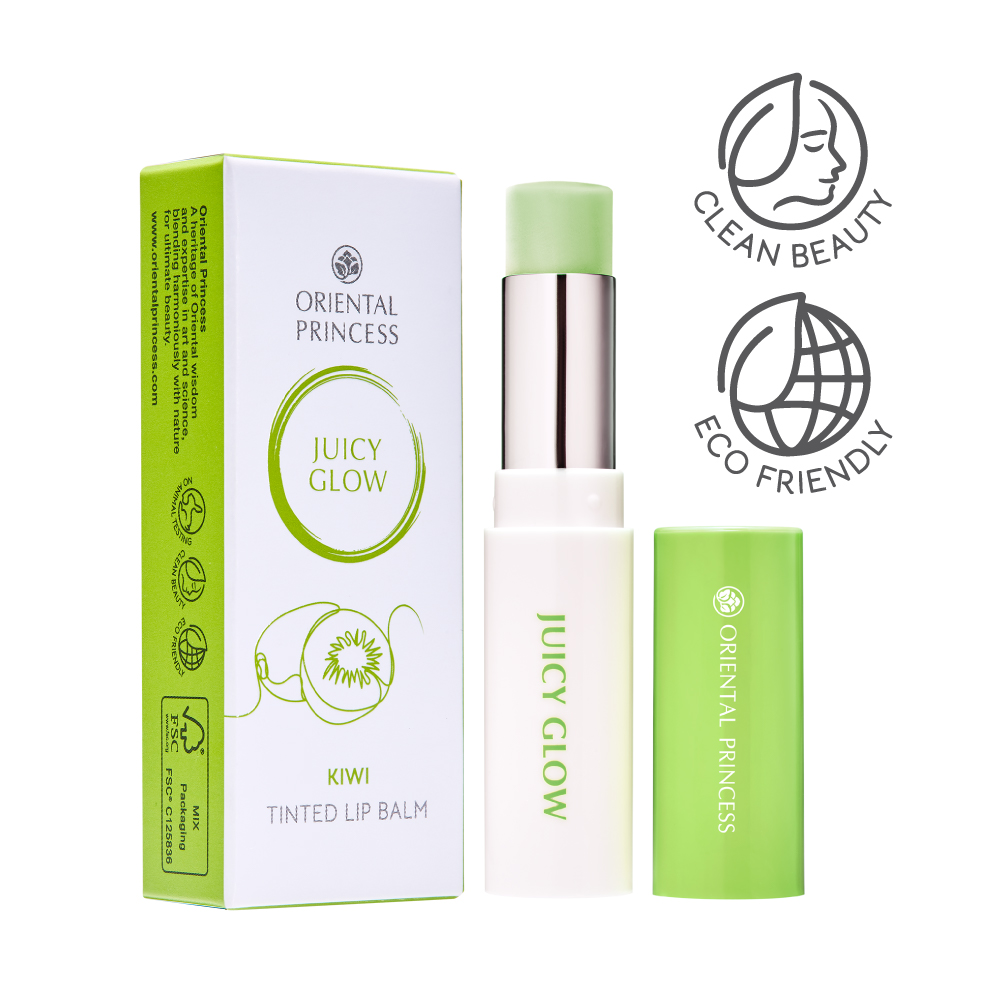 ลิปบาล์ม Juicy Glow Kiwi ไม่มีสี บำรุงริมฝีปากด้วย Kiwi Extract ลดริ้วรอย ผลัดเซลล์ผิว ริมฝีปากเรียบเนียน สดใส