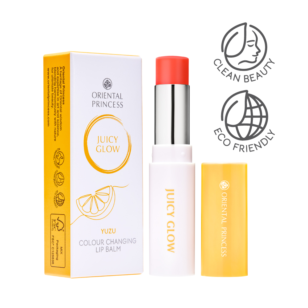 ลิปบาล์ม Juicy Glow Yuzu เปลี่ยนสีโทนส้ม บำรุงริมฝีปากด้วย Yuzu Extract สดชื่น ลดการระคายเคือง