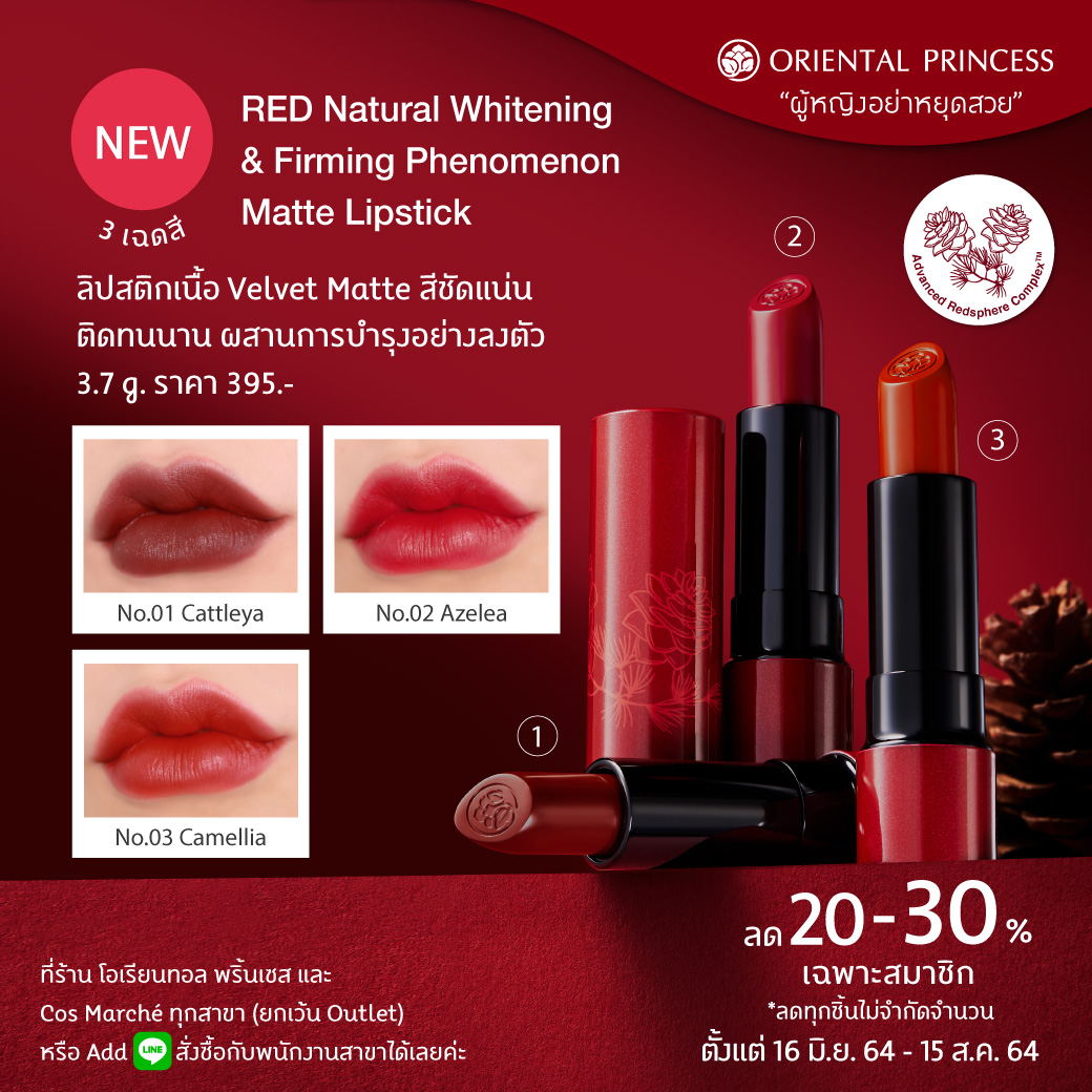 New RED Natural Whitening & Firming Phenomenon Matte Lipstick