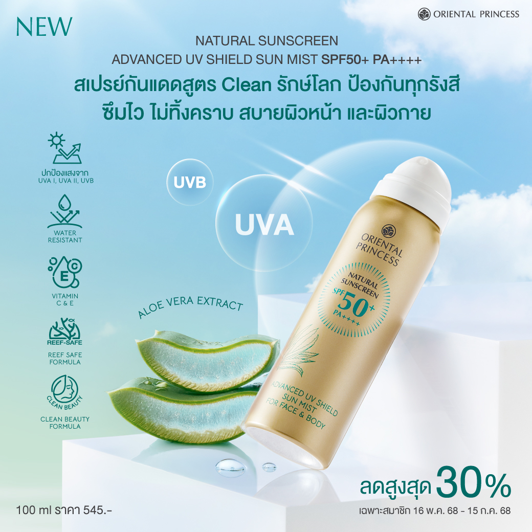 NEW! Natural Sunscreen Advanced UV Shield Sun Mist SPF50+ PA++++